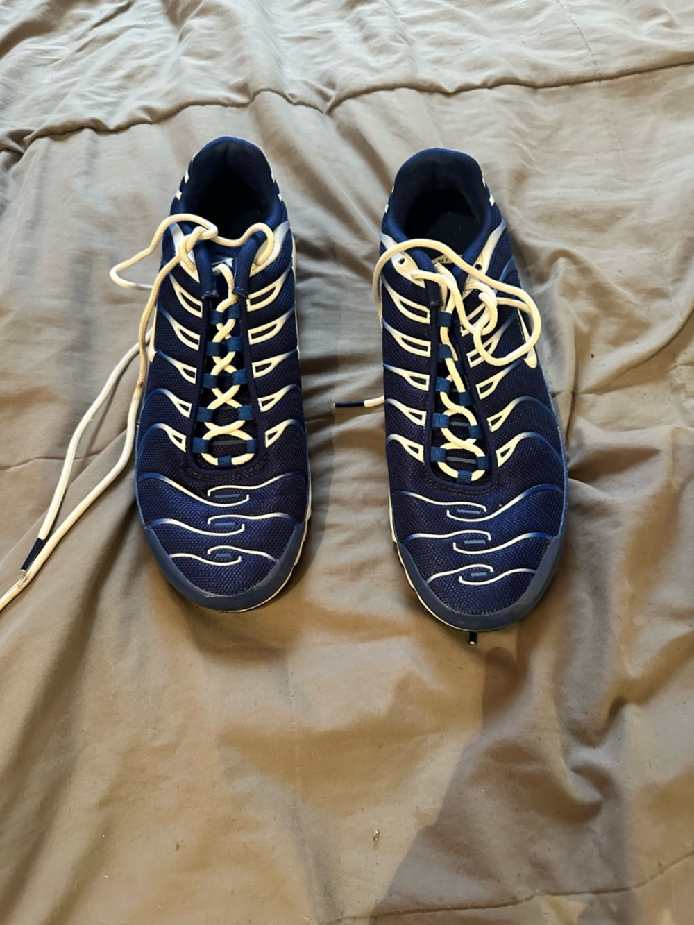 Nike Men's Navy and White Lightweight Running Sneakers